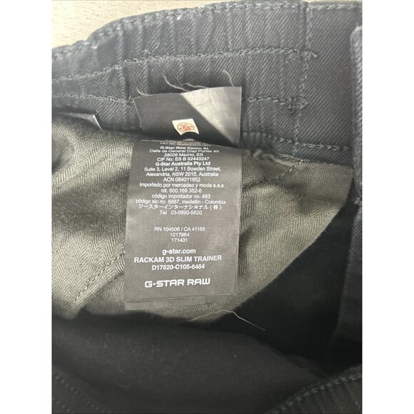 G Star Raw Original Denim Black Rackam 3D Slim Trainer Mens Size 31 x 32 - Picture 8 of 12